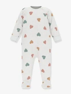 Pyjama Bébé Coeurs Multicolores En Velours PETIT BATEAU