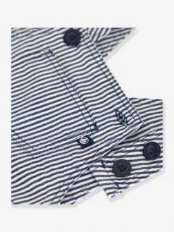 Salopette Courte En Toile Bébé PETIT BATEAU -Petit Bateau salopette courte en toile bebe petit bateau 2